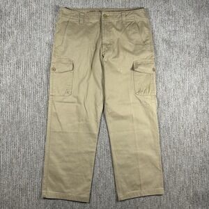 The North Face Mens‎ 34 Cargo Khaki Pants Cotton Twill Straight Leg RN61661